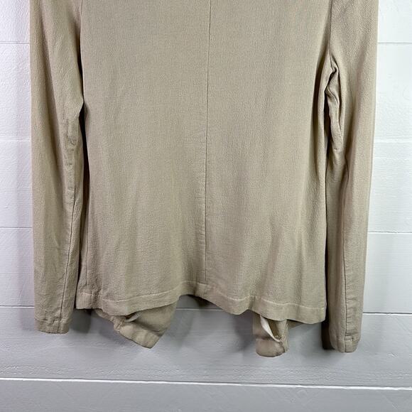 HONEY PUNCH Tan Cream Open Front Long Sleeve Cardigan Jacket Top Size Large - Picture 4 of 11